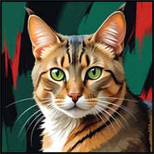 30 Custom Kenya Inspired Cat Art Personalized Address Labels