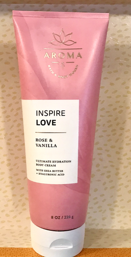 INSPIRE LOVE ROSE VANILLA ULTIMATE HYDATION BODY CREAM BATH BODY WORKS AROMA