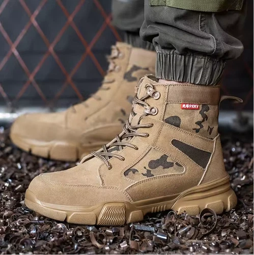Herren Arbeitsschuhe Unverwüstliche Arbeitsstiefel mit Stahlkappe Pannensicher - Bild 5 von 7