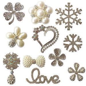 Luxury Diamante Pearl Embellishment Scrapbooking Cardmaking Wedding Card Craft F