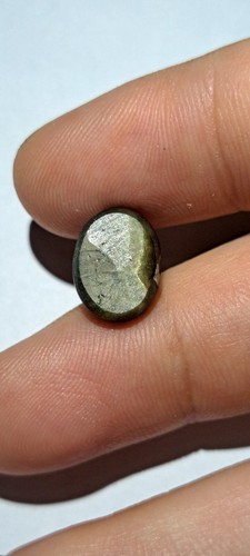 Natural Black Star Sapphire 7.75 Ct Oval Cabochon Shape Loose Gemstone 11x8 mm - Picture 6 of 6