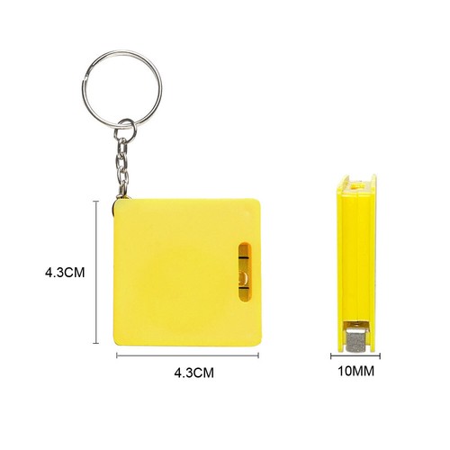 1Meter Multifunctional Keychain Square Steel Tape Measure with Gradienter Mini - Picture 2 of 13