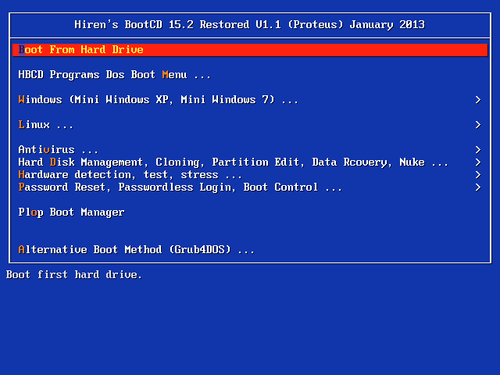 Hiren's Boot Disc Recover & Repair Windows XP 7 8 10 & 11 CD FREE UK POST - Bild 2 von 4