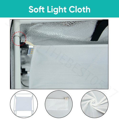 80CM LED Light Tent Cube Portable Photography Studio Lighting Room Kit Soft Box - Picture 4 of 12