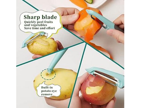 Food Peeler GRATER Swivel Vegetable Fruit Potato Speed Peeling Kitchen Tool UK - Picture 6 of 24