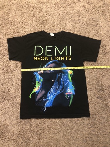 Demi Lovato World Tour 2014 Neon Lights AlStyle Medium Black shirt - Picture 4 of 4