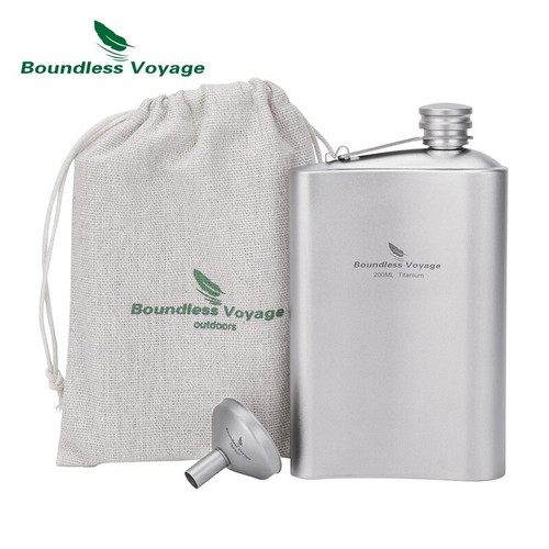 200ml / 250ml Titanflasche Ultraleicht Campingflasche für Whiskey Wodka Wein - Bild 10 von 14