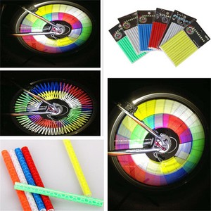 12 BICYCLE BIKE SPOKE WHEEL REFLECTOR REFLECTIVE SAFETY STOCKING FILLER BLUE