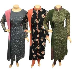 Casual Salwar Kameez Shalwar Stitched Indian Pakistani Printed Chiffon Suit