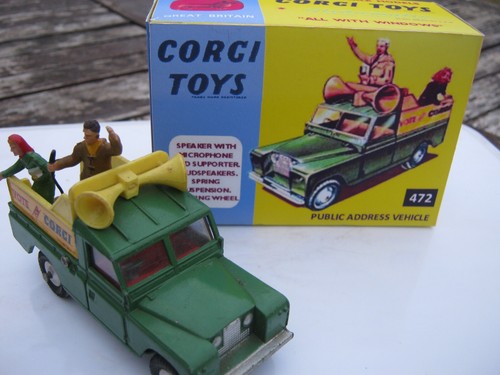 CORGI 472 LAND ROVER ELECTION ORIGINAL EXCELLENT LANDY IN GOOD REPRODUCTION BOX - Picture 9 of 11