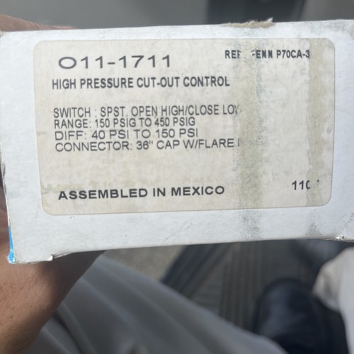 Ranco O11-1711 Control,Pressure 150psig- To 450 Psig. - Picture 1 of 13