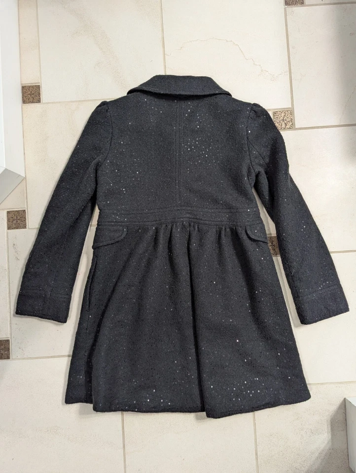 Abrigo de lentejuelas GAP niños niñas talla XL, 12, negro, ¡excelente estado! Foto 3 de 4