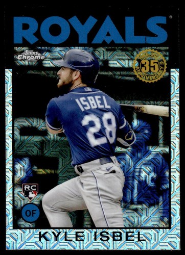 2021 Topps Update 1986 Chrome Kyle Isbel Kansas City Royals #86C-31 - Picture 1 of 2
