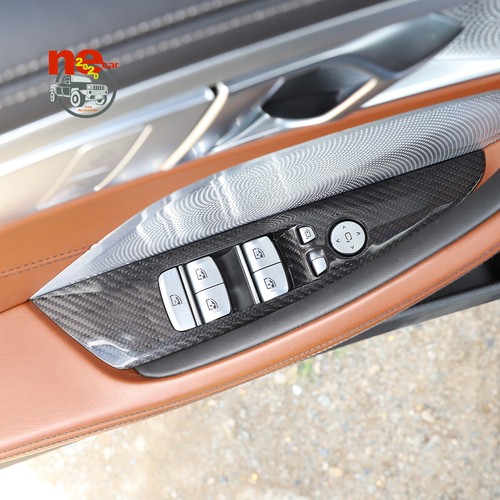 Carbon Fiber Window Glass Lift Frame Trim Cover For BMW 8 Series G14 G15 2019-22 - Picture 7 of 11
