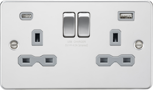 13A 2G SP Switched Socket with Dual USB A+C (5V DC 4.0A shared) FRP9940...... - Picture 3 of 11
