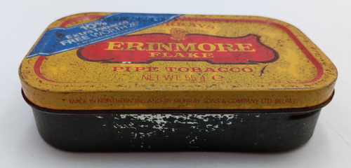 Vintage Murrays Erinmore Flake Pipe Tobacco Collectors Tin Empty 9.5x5.5x2.2 cm - Picture 6 of 10