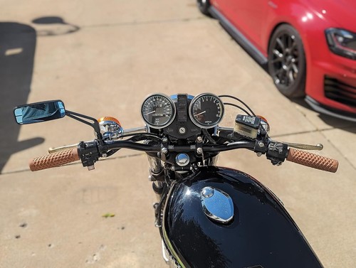 7/8" 22mm Motorcycle Handlebar Handle Bars Black For YAMAHA XS650,XS750,XS850 - Picture 8 of 12