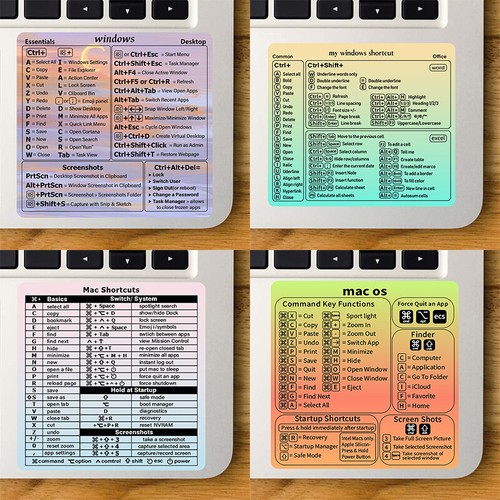 Reference Keyboard Shortcut Stickers Adhesive For PC Laptop Desktop Sticker - Bild 2 von 16
