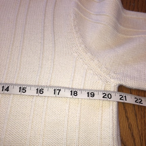 NWT Liz Clairborne M Cream Cable Knit Wool Blend Sweater Long Sleeve MSRP $69 - Picture 7 of 11