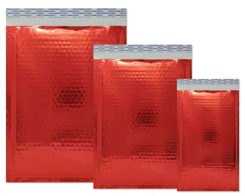 3 Sizes, 4x8, 6X10, 8X12 Assorted Combo Pack Padded Metallic Bubble Mailers Poly - Picture 4 of 98