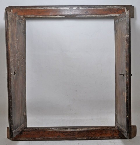 Antique Wooden Wall Décor Window Panel With Frame Original Old Hand Crafted - Picture 4 of 9