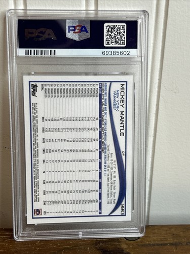 2021 Topps X Mickey Mantle MM43 PSA 10 Low PoP Only 10 Gem Mint - Picture 2 of 2