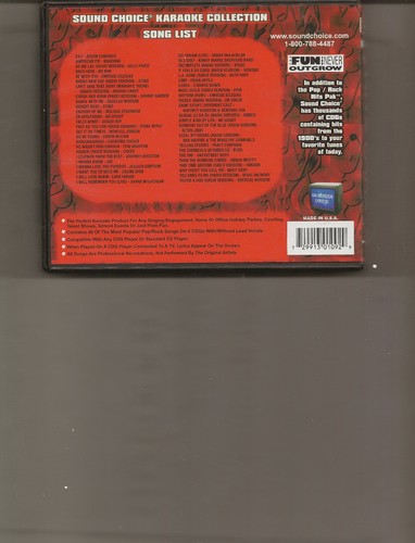 KARAOKE SOUND CHOICE CDG's POP/ROCK HITS PAK VOL, 1 A 6 CDG Disc SET 48 SONGS - Picture 2 of 2