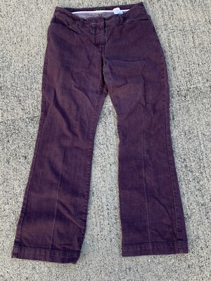 EDDIE BAUER Premium Denim Purple Plum Silver Thread Denim Jeans Sz