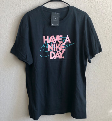 Nike Men RARE Shirt HAVE A NIKE DAY AIR Swoosh Graphic Short