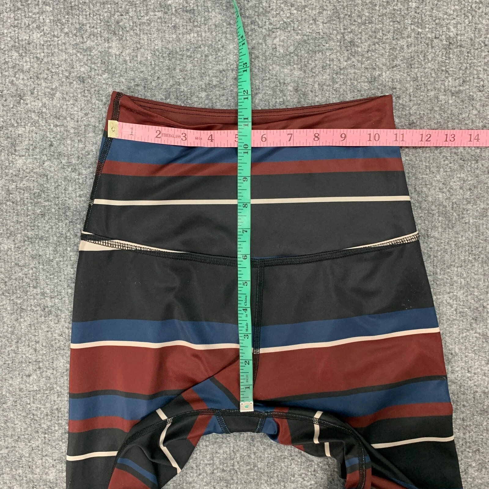 beyond-yoga striped lux fallen high waisted stretch leggings