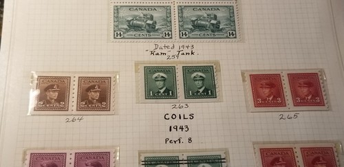 Canada MNH Mint 1943 Stamps SC#252,254,259,263,264,265,266,267,263sp Collection. - Picture 5 of 7