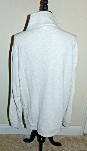 PINK Victoria's Secret Gray Lightweight Pullover 1/2 Zip Jacket Size LARGE NWT - Picture 4 of 7