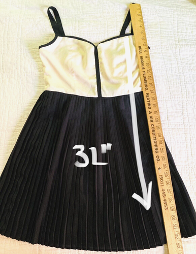 BE BOP Women MEDIUM Black Pleated Spaghetti Strap Sheath Dress NEW w/Tag   - Picture 8 of 13