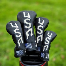 Golf Driver Fairway Wood Hybrid Head Cover USA Flag United States of America
