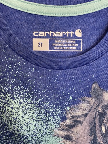 Girls Carhartt Blue Horse Hi/Low T-Shirt Sz 2T NWT! - Picture 3 of 3