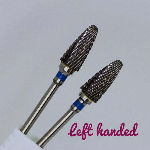 Carbide Nail Drill Bit Blue Medium Gel acrylic removal Corn Left Hand 1pc - Picture 1 of 2
