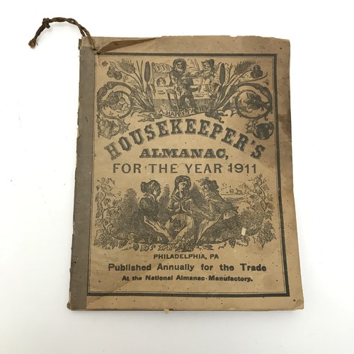 Antique Housekeepers Almanac Philadelphia 1911 Calendar Court Recipes Ads Annual - Picture 2 of 8
