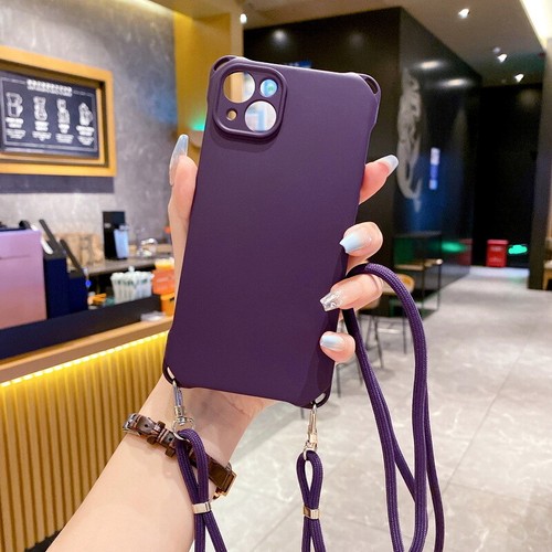 For iPhone 14 Plus 13 12 Pro Max 11 Shockproof Soft Crossbody Lanyard Case Cover - Picture 16 of 18