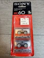 Sony Micro Cassette Audio Tapes 60 Minutes 2-Pack 3MC-60 In Case NEW