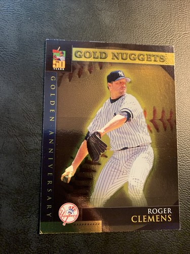 #Ga16 New York Yankees 2001 gold nugget,, Topps Roger Clemens Card Cb27 - Picture 2 of 3
