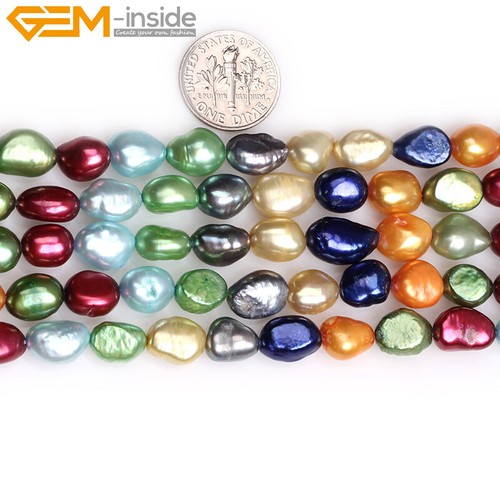 Freshwater Pearl Gemstone Rice Loose Beads For Jewelry Making 15" 5-6x6-8mm - Picture 106 of 196