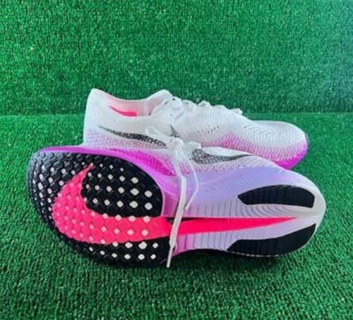 Men Nike ZoomX VaporFly Next% 3 'White Vivid Purple' Shoes DV4129-104 Size 10.5 - Picture 3 of 5