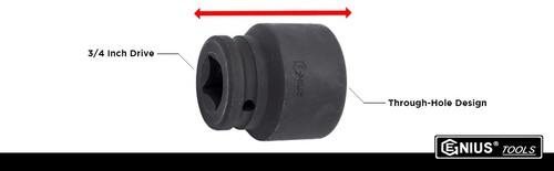 Genius Tools 3/4" Dr. 15/16" Impact Socket (CR-Mo) - 665230 - Picture 8 of 9