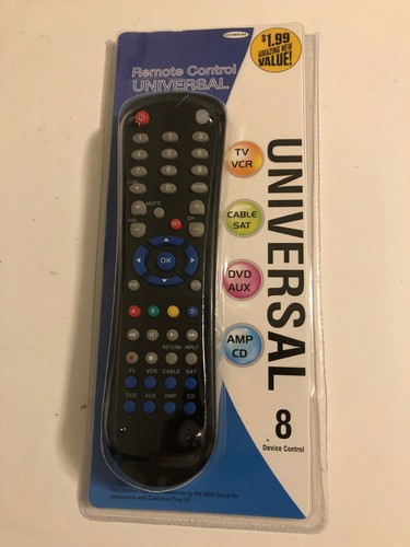 Telecomando TV universale, controlla 8 dispositivi (usato, FUNZIONA, scatola aperta) - Foto 1 di 3