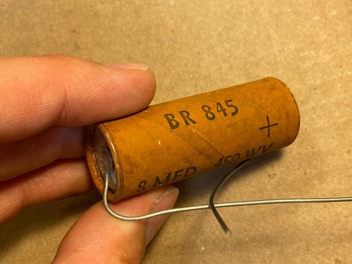NOS Vintage 1950s Cornell Dubilier 8 uf 450v Axial Paper Capacitor (Qty) - Picture 2 of 9
