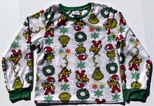 The Grinch Who Stole Christmas Fleece Pullover Pajama Top Shirt - Kids 12 EUC 