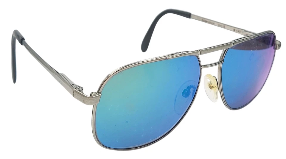 复古 Rodenstock Vico S 银色飞行员金属太阳镜德国带新镜片 — 第 2/4 张图片