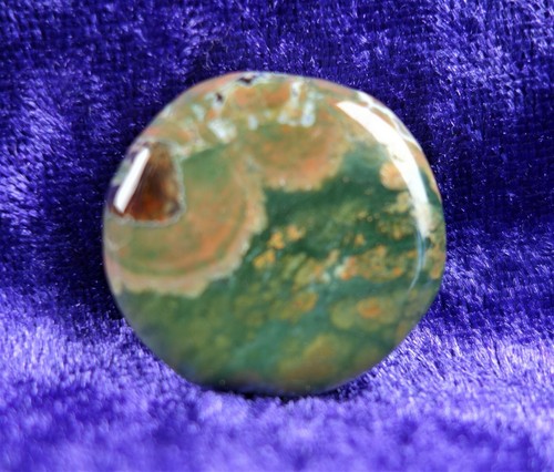 RAINFOREST RHYOLITE (JASPER) PALM STONE (Small) -Connection with Nature, Healing - Picture 9 of 10
