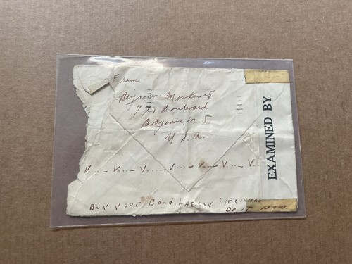 US 1942 Censor Cover to Hawaii +Blue RTS Label +Solo Franking #901 +Odd Notes - Picture 2 of 2