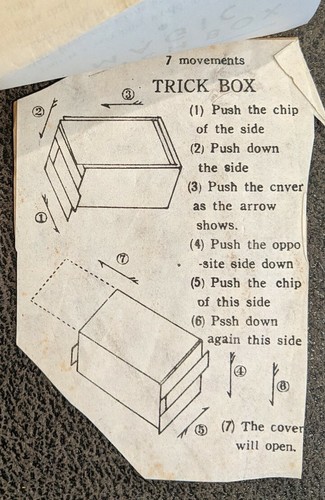 Vintage Magic Trick Instructions - Match Box Magic - Picture 2 of 2